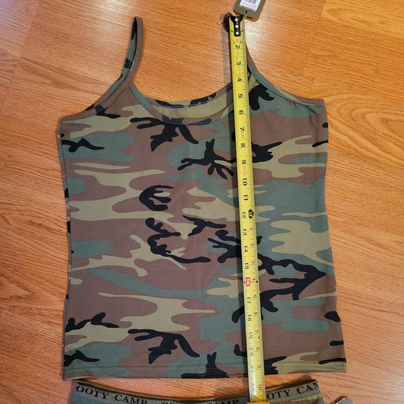 NWT Camo Booty Shorts and Cami Tank Top Set - Picture 7 of 10